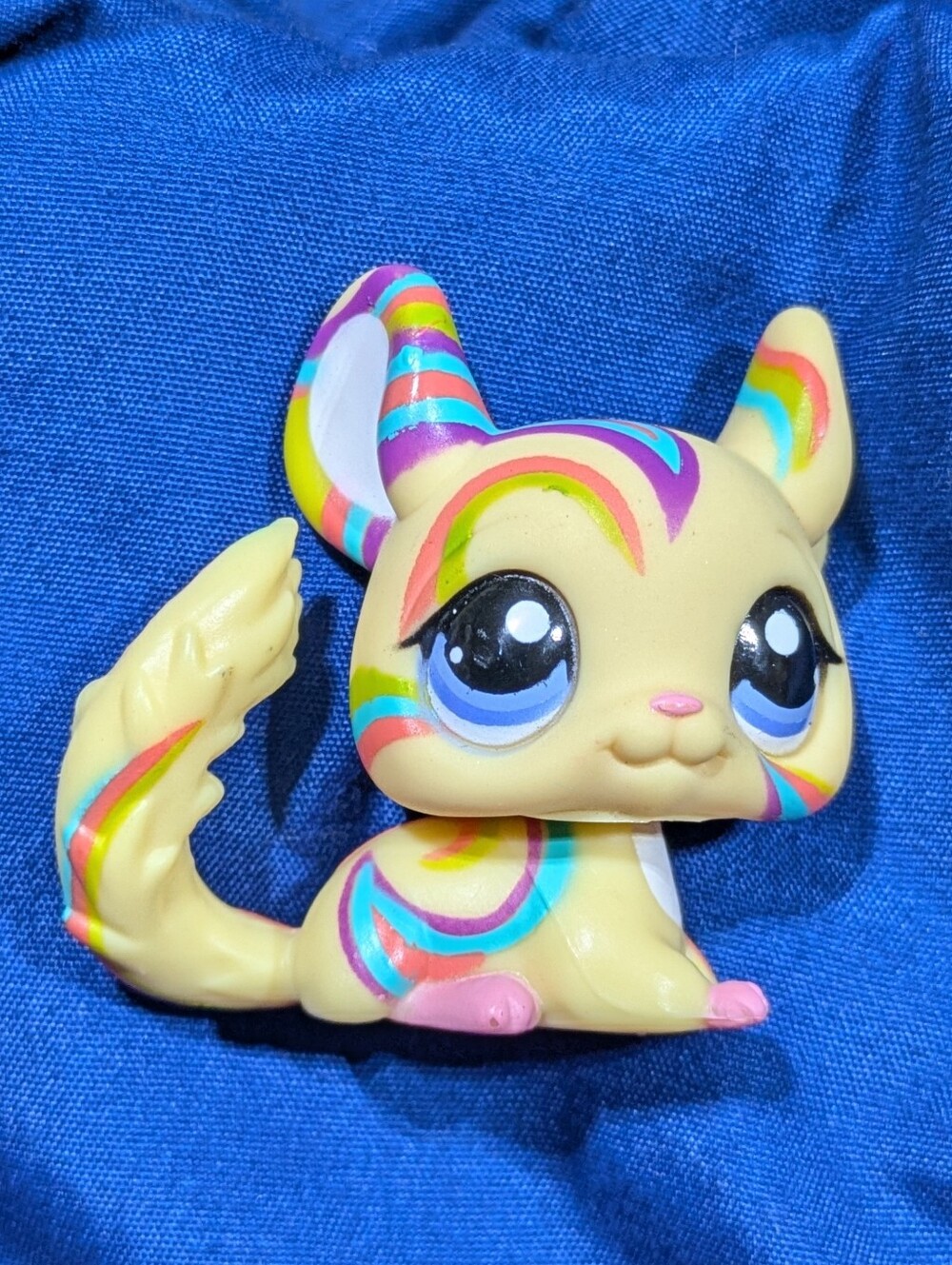 RAINBOW CHINCHILLA 🔥 LPS #1577 | Authentic Littlest Pet Shop Hasbro 2007 | GC